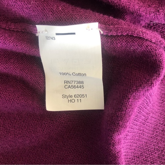 J CREW Factory Plum Ruffle Front Open Cardigan - Picture 8 of 8